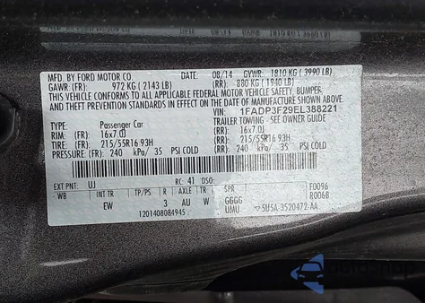 2014 Ford Focus Se z USA, uszkodzony, nr VIN 1FADP3F29EL388221